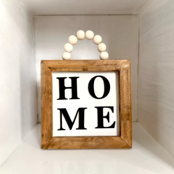 HOME Wooden Signage Frame Farmhouse Decor - Image 3