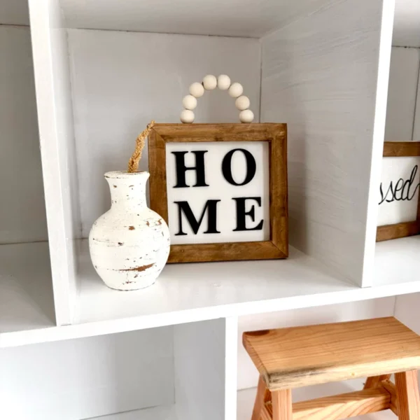 HOME Wooden Signage Frame Farmhouse Decor - Image 4