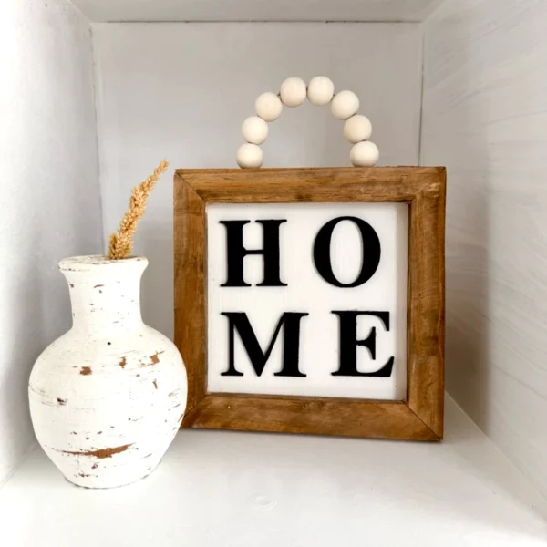 HOME Wooden Signage Frame Farmhouse Decor