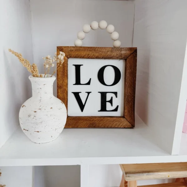 LOVE Wooden Signage Frame Farmhouse Decor