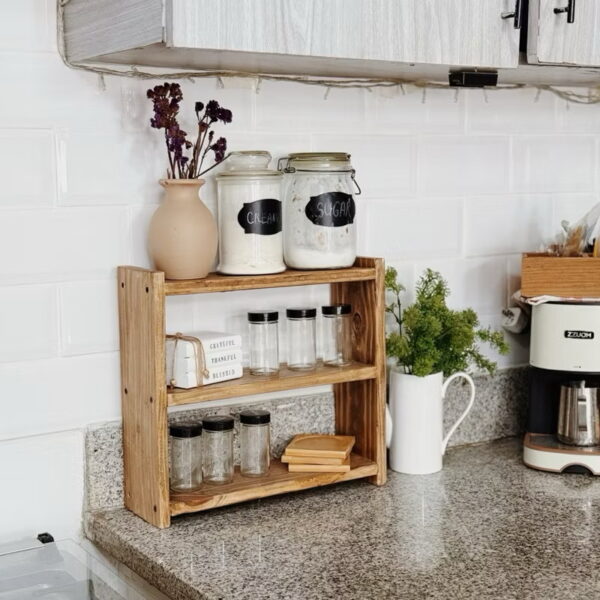 Wooden 3 Layer Shelf Organizer (Lucho) - Image 8