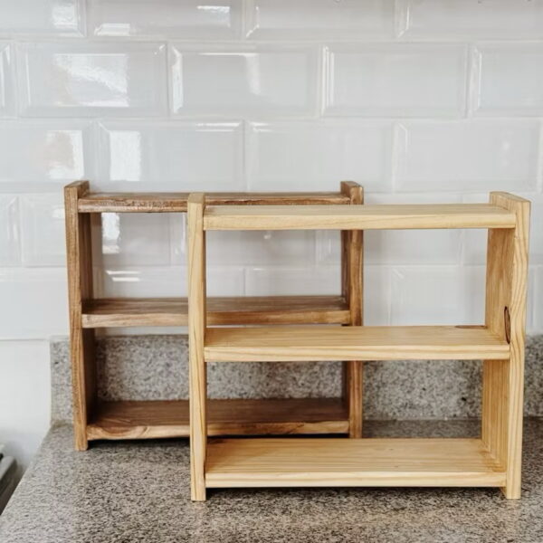 Wooden 3 Layer Shelf Organizer (Lucho) - Image 4