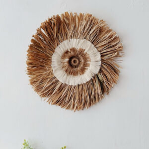 Rafia Round with Macrame and Jute Wall Hang (Margot)