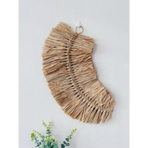Large Rafia Feather Shape Wall Hang (Rio)