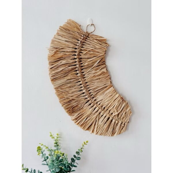 Large Rafia Feather Shape Wall Hang (Rio) - Image 2