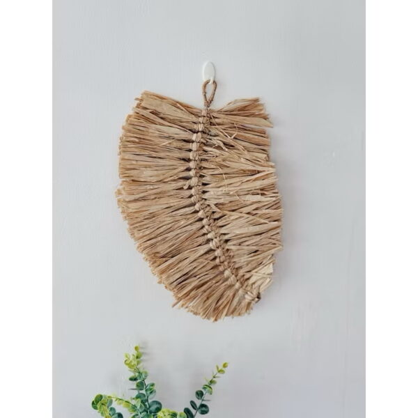Rafia Feather Shape Wall Hang (Raisa) - Image 6