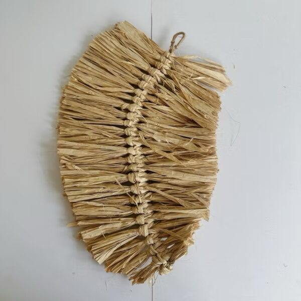 Rafia Feather Shape Wall Hang (Raisa) - Image 4
