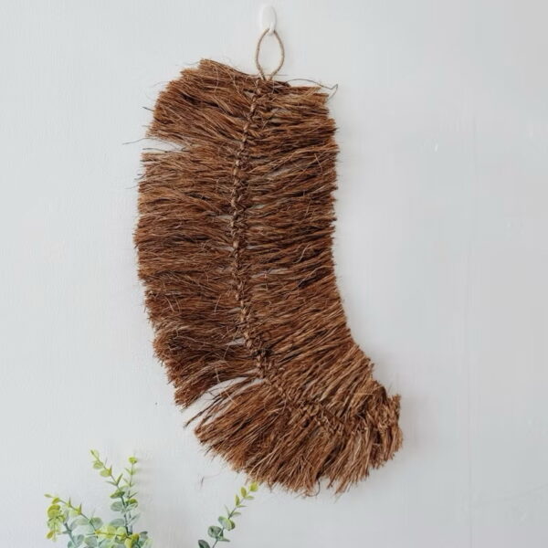 Large Abaca Feather Shape Wall Hang (Amanda) - Image 7