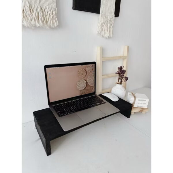 Computer Desktop Laptop Riser Solid Wood (Conrad) - Image 2