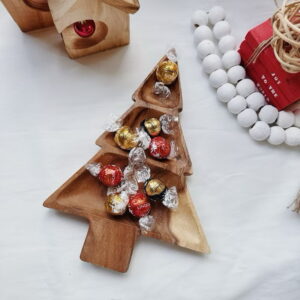 Christmas Tree Shaped Wooden Bowl or Tray (Belle)