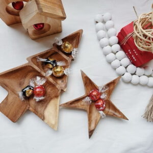 Star Shaped Wooden Bowl Tray (Stella)