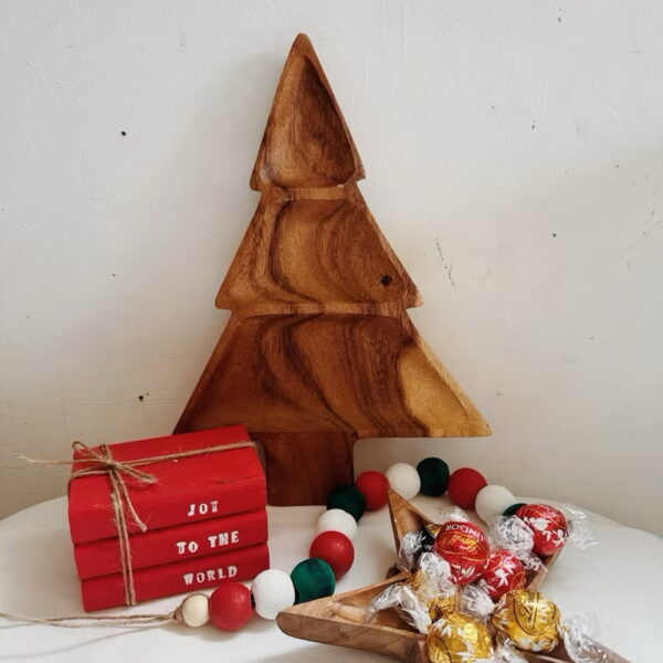 Christmas Tree Shaped Wooden Bowl or Tray (Belle) - Image 3