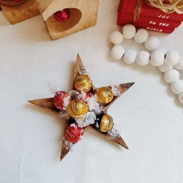 Star Shaped Wooden Bowl Tray (Stella) - Image 9