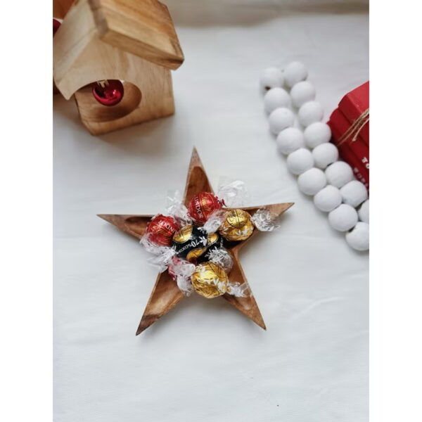 Star Shaped Wooden Bowl Tray (Stella) - Image 6