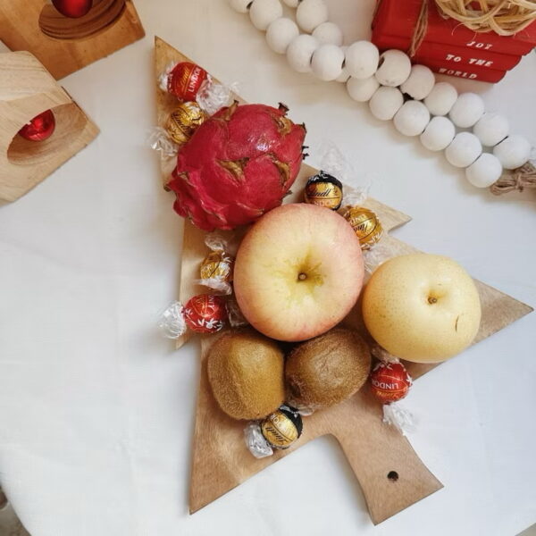 Christmas Tree Wooden Tray Board Chopping Cheese Board (Concio) - Image 8