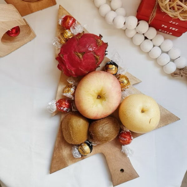 Christmas Tree Wooden Tray Board Chopping Cheese Board (Concio) - Image 7