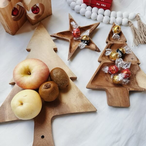 Christmas Tree Wooden Tray Board Chopping Cheese Board (Concio) - Image 3
