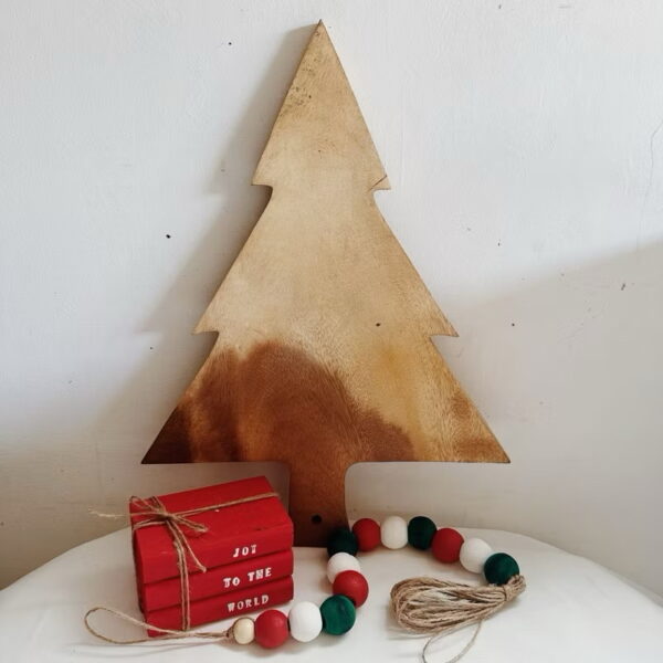 Christmas Tree Wooden Tray Board Chopping Cheese Board (Concio) - Image 2