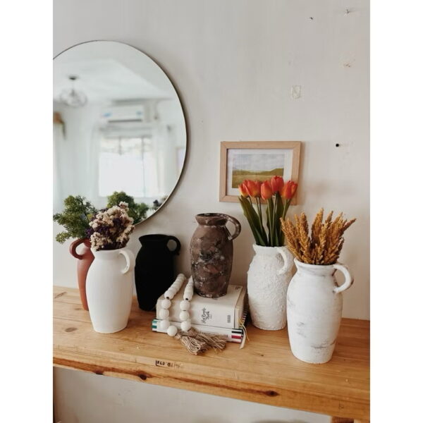 B&Co Handcrafted Clay pot Vintage Vase Decorative (Eva) - Image 7