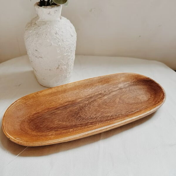 11” Oval Wooden Tray Plate and Decorative (Opal) - Image 8