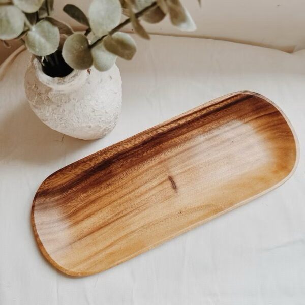 13” Oval Wooden Tray/ Plate and Decorative (Omar) - Image 8