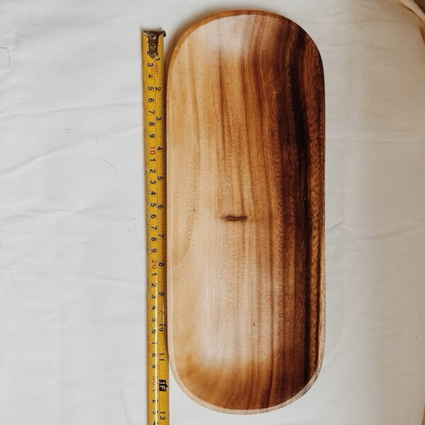 13” Oval Wooden Tray/ Plate and Decorative (Omar) - Image 4