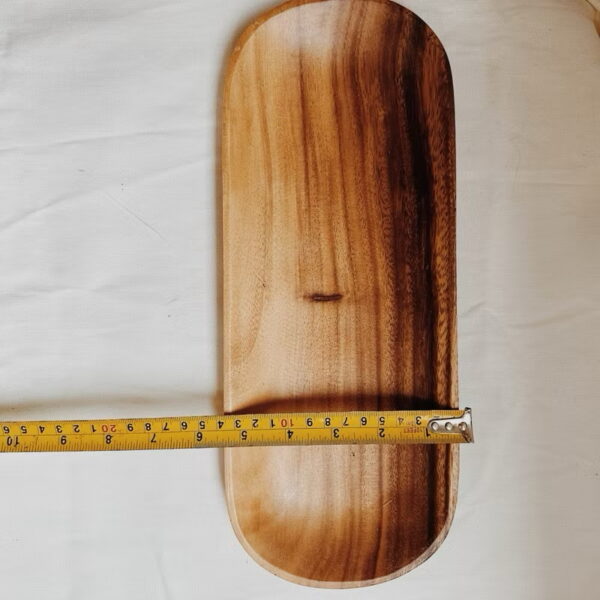 13” Oval Wooden Tray/ Plate and Decorative (Omar) - Image 3