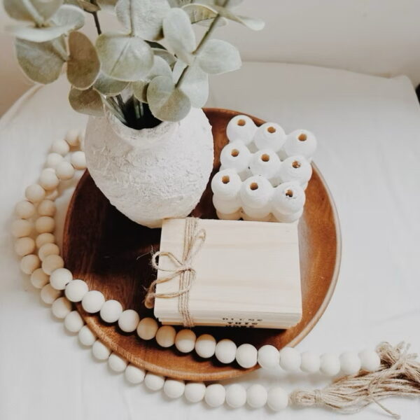 10” Round Wooden Tray Plate Decorative (Pablo)