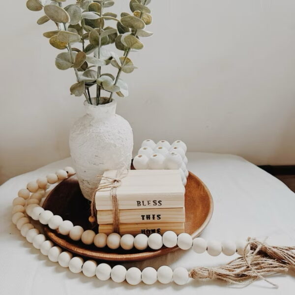 10” Round Wooden Tray Plate Decorative (Pablo) - Image 5