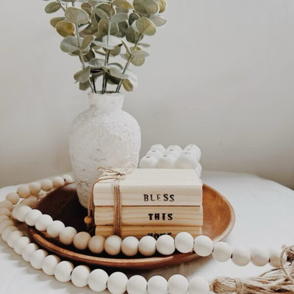 10” Round Wooden Tray Plate Decorative (Pablo) - Image 3