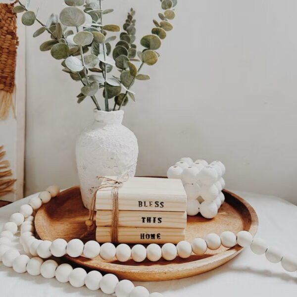 12” Round Wooden Tray Plate Decorative (Pedro) - Image 4