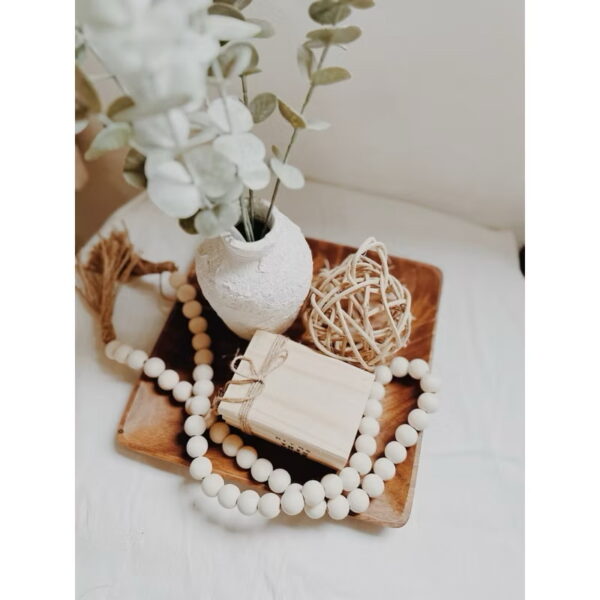 10” Square Wooden Tray Plate Decorative (Kwadrado)