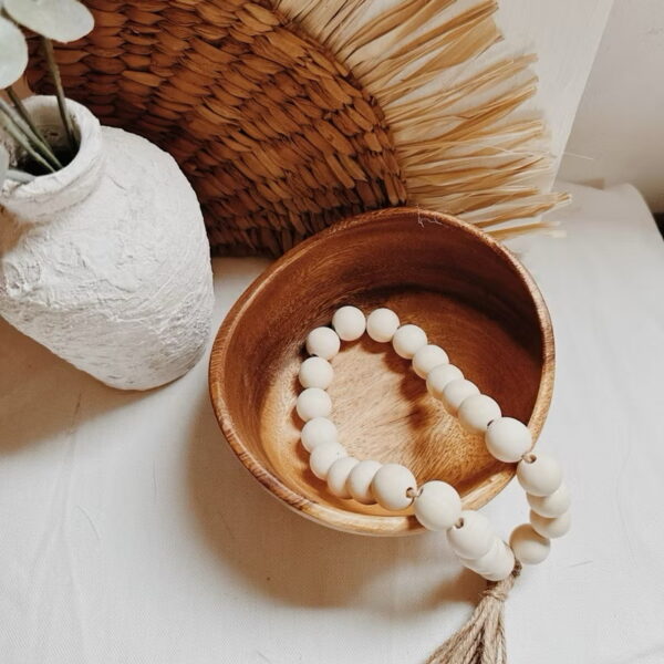 6” Wooden Bowl Tray Salad Bowl and Decorative (Salma) - Image 7