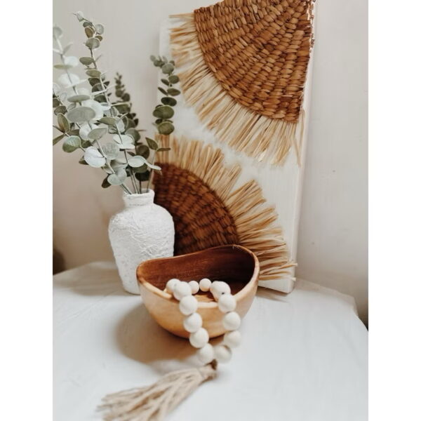 6” Wooden Bowl Tray Salad Bowl and Decorative (Salma) - Image 5