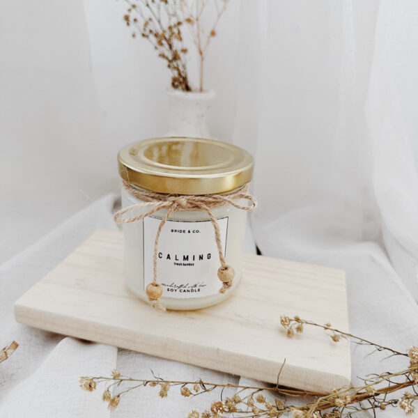 CALMING Fresh Bamboo Scent Soy Wax Candle - Image 12