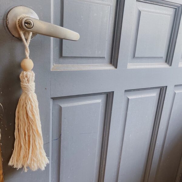 Macrame Cream Tassel (Mona) - Image 7
