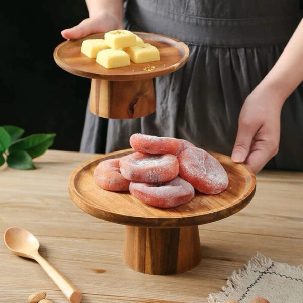 Big Wooden Cake Stand 9”-10” (Cora) - Image 10