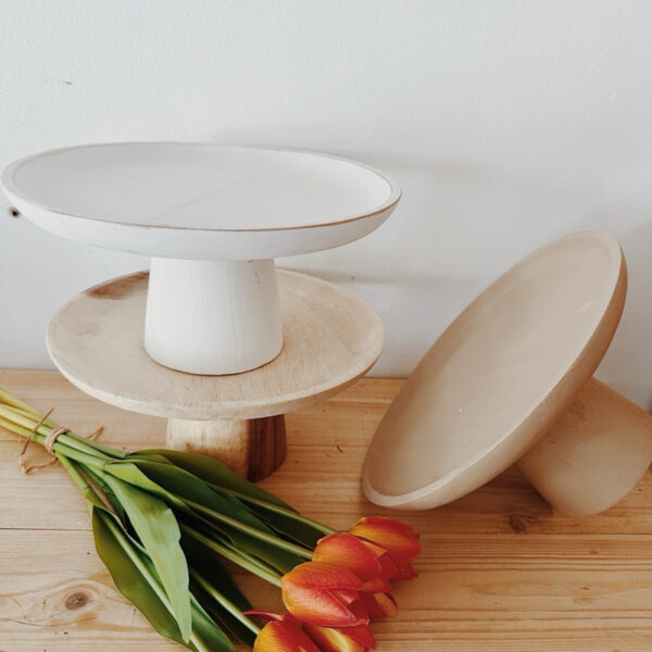 Big Wooden Cake Stand 9”-10” (Cora) - Image 5