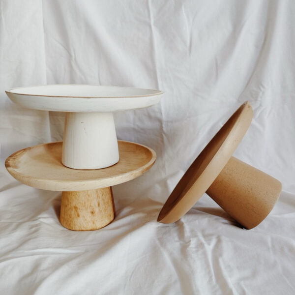 Big Wooden Cake Stand 9”-10” (Cora) - Image 4