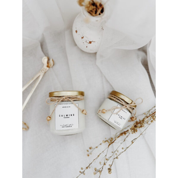 CALMING Fresh Bamboo Scent Soy Wax Candle - Image 10
