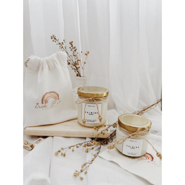 CALMING Fresh Bamboo Scent Soy Wax Candle - Image 8