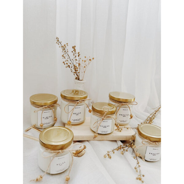 CALMING Fresh Bamboo Scent Soy Wax Candle - Image 5