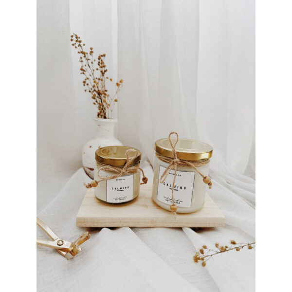 CALMING Fresh Bamboo Scent Soy Wax Candle - Image 4