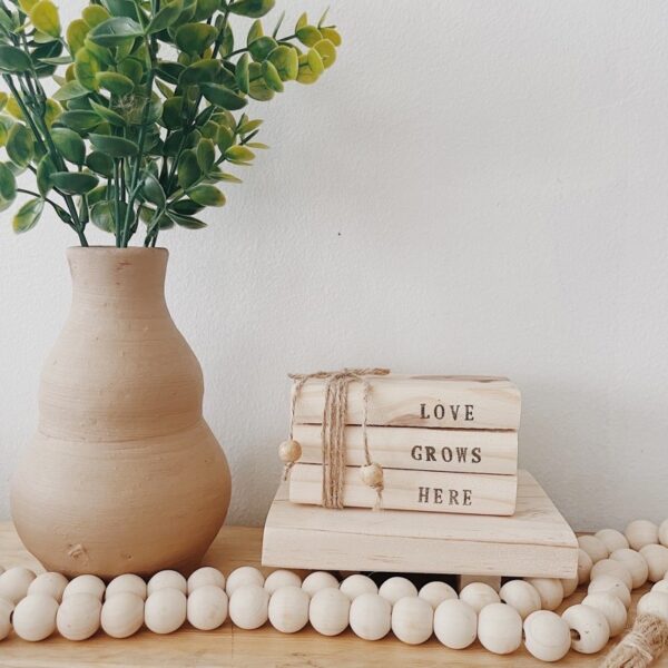 Wooden Mini Book Stack (Maggie) - Image 3