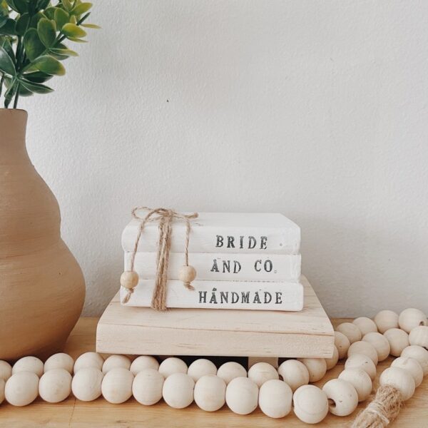 Wooden Mini Book Stack (Maggie) - Image 2