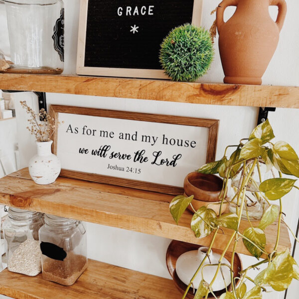 “As For Me and my House” Framed Wood Sign/ Wall Art - Image 4