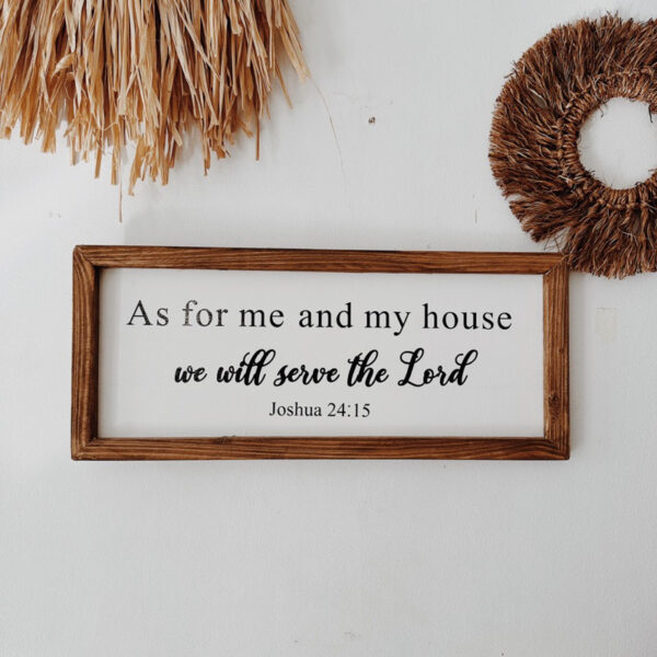 “As For Me and my House” Framed Wood Sign/ Wall Art - Image 5