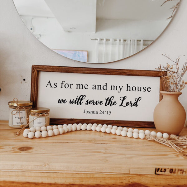 “As For Me and my House” Framed Wood Sign/ Wall Art - Image 6