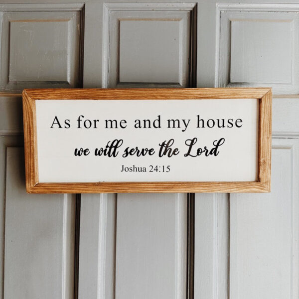 “As For Me and my House” Framed Wood Sign/ Wall Art - Image 7