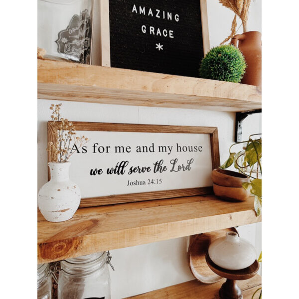 “As For Me and my House” Framed Wood Sign/ Wall Art - Image 8